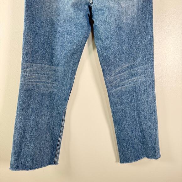 Doen High Rise Straight Leg Jeans Womens Size 23 Organic Cotton Medium Wash Blue - Picture 8 of 11
